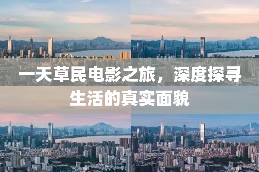 一天草民电影之旅，深度探寻生活的真实面貌