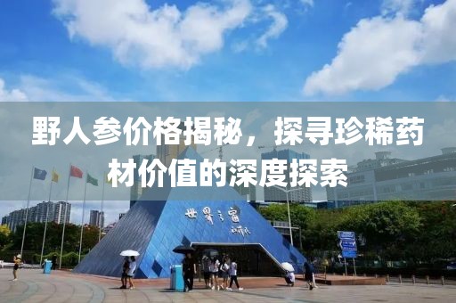 野人参价格揭秘，探寻珍稀药材价值的深度探索