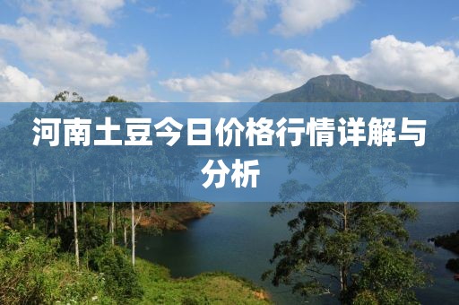 河南土豆今日价格行情详解与分析