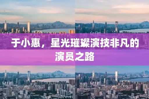 于小惠，星光璀璨演技非凡的演员之路