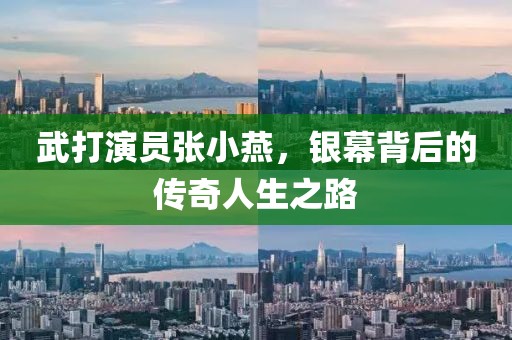 武打演员张小燕，银幕背后的传奇人生之路
