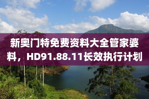 新奥门特免费资料大全管家婆料，HD91.88.11长效执行计划