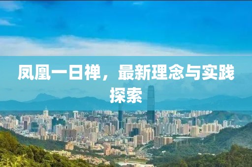 凤凰一日禅，最新理念与实践探索