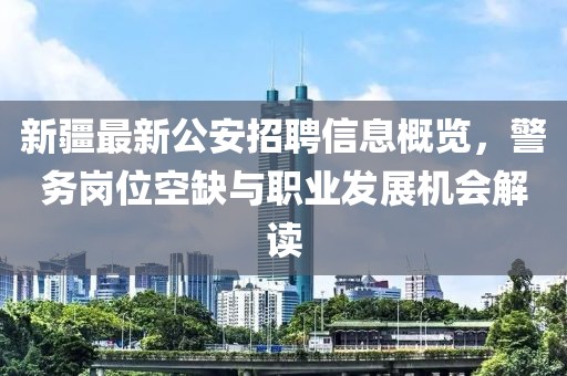 新疆最新公安招聘信息概览，警务岗位空缺与职业发展机会解读