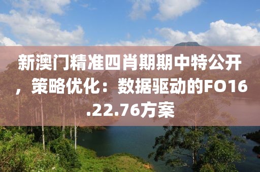 新澳门精准四肖期期中特公开，策略优化：数据驱动的FO16.22.76方案