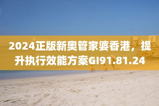 2024正版新奥管家婆香港，提升执行效能方案GI91.81.24
