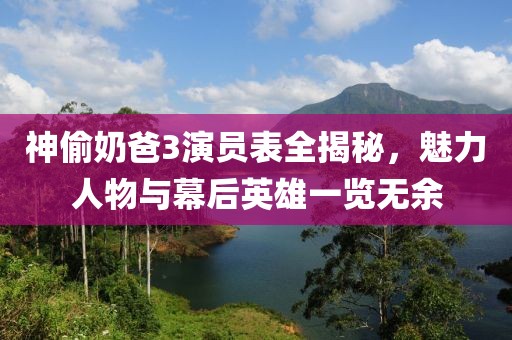 神偷奶爸3演员表全揭秘，魅力人物与幕后英雄一览无余
