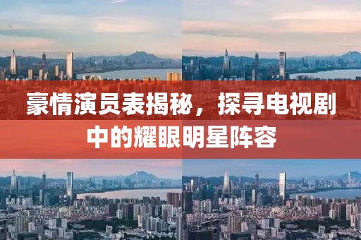 豪情演员表揭秘，探寻电视剧中的耀眼明星阵容