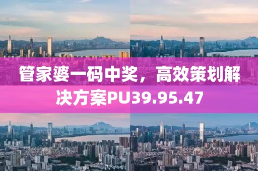 管家婆一码中奖，高效策划解决方案PU39.95.47