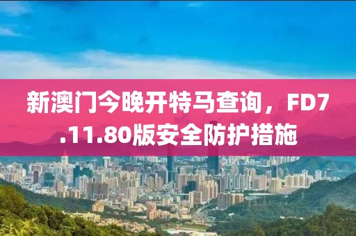新澳门今晚开特马查询，FD7.11.80版安全防护措施