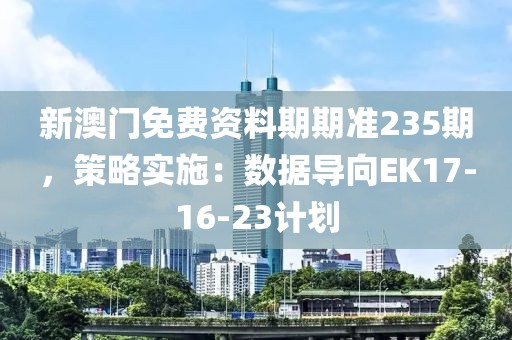 新澳门免费资料期期准235期，策略实施：数据导向EK17-16-23计划