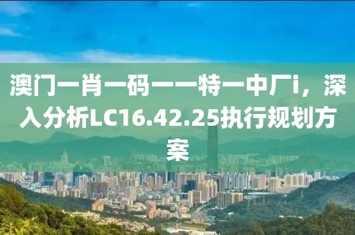 澳门一肖一码一一特一中厂i，深入分析LC16.42.25执行规划方案