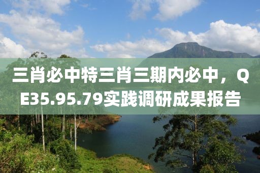 三肖必中特三肖三期内必中，QE35.95.79实践调研成果报告