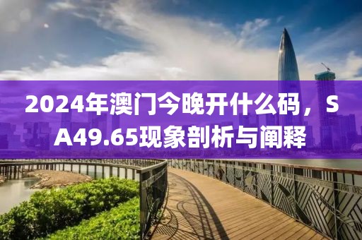 2024年澳门今晚开什么码，SA49.65现象剖析与阐释