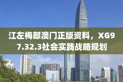 江左梅郎澳门正版资料，XG97.32.3社会实践战略规划