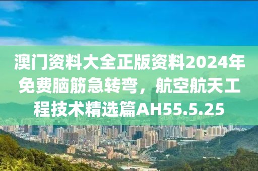 澳门资料大全正版资料2024年免费脑筋急转弯，航空航天工程技术精选篇AH55.5.25