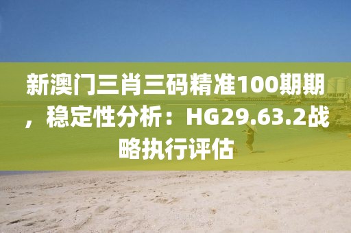 新澳门三肖三码精准100期期，稳定性分析：HG29.63.2战略执行评估