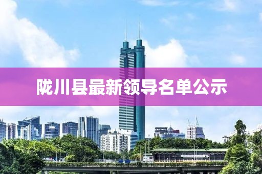 陇川县最新领导名单公示