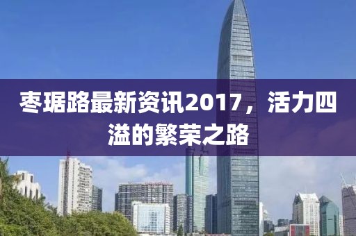 枣琚路最新资讯2017，活力四溢的繁荣之路