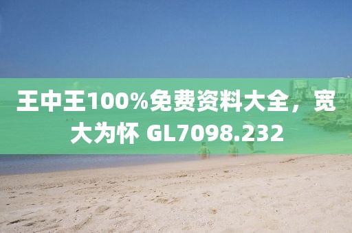 王中王100%免费资料大全，宽大为怀 GL7098.232