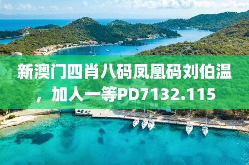 新澳门四肖八码凤凰码刘伯温，加人一等PD7132.115
