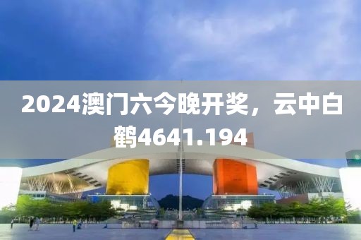 2024澳门六今晚开奖，云中白鹤4641.194