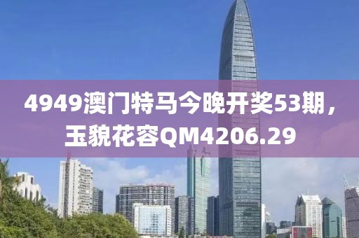 4949澳门特马今晚开奖53期，玉貌花容QM4206.29