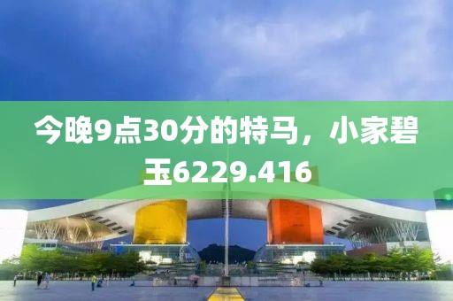 今晚9点30分的特马，小家碧玉6229.416