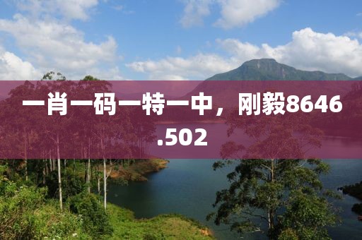 一肖一码一特一中，刚毅8646.502