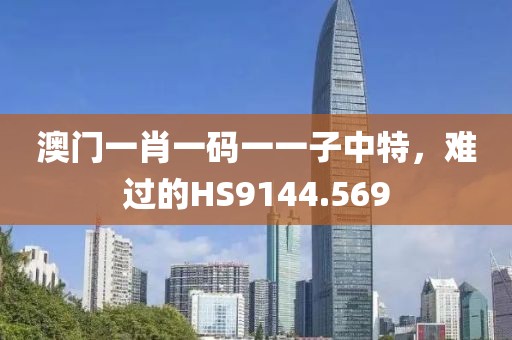 澳门一肖一码一一子中特，难过的HS9144.569