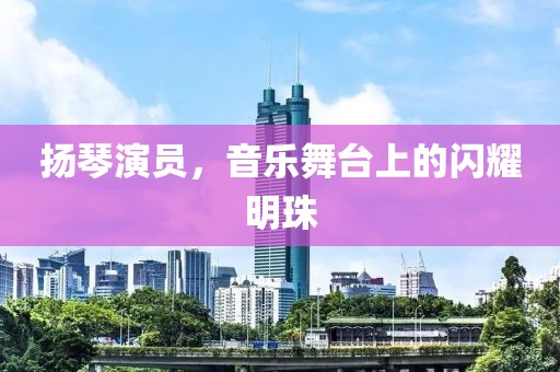 扬琴演员，音乐舞台上的闪耀明珠