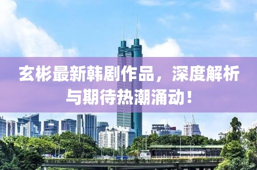 玄彬最新韩剧作品，深度解析与期待热潮涌动！