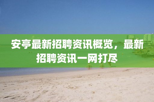 安亭最新招聘资讯概览，最新招聘资讯一网打尽
