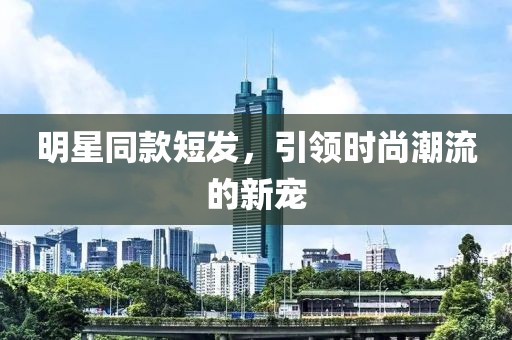 明星同款短发，引领时尚潮流的新宠