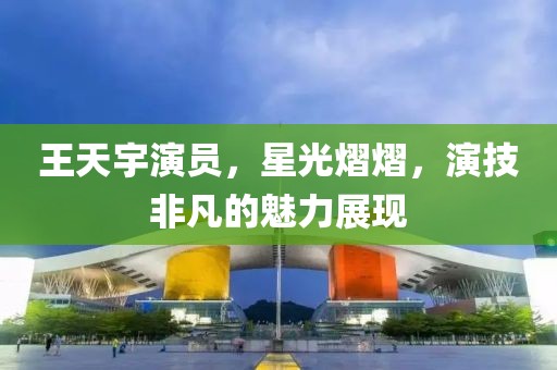 王天宇演员，星光熠熠，演技非凡的魅力展现