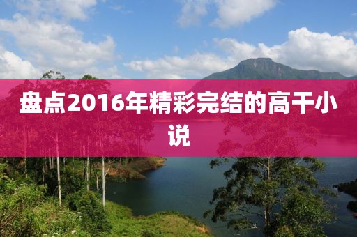 盘点2016年精彩完结的高干小说