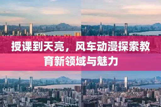 授课到天亮，风车动漫探索教育新领域与魅力
