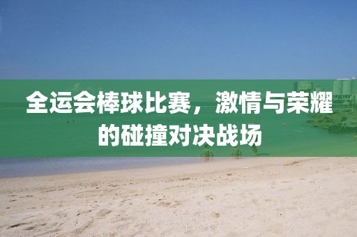 全运会棒球比赛，激情与荣耀的碰撞对决战场