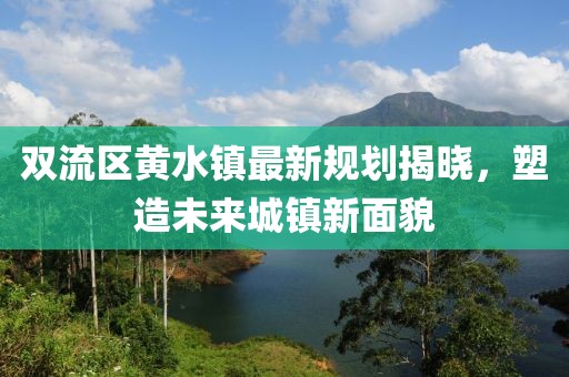 双流区黄水镇最新规划揭晓，塑造未来城镇新面貌