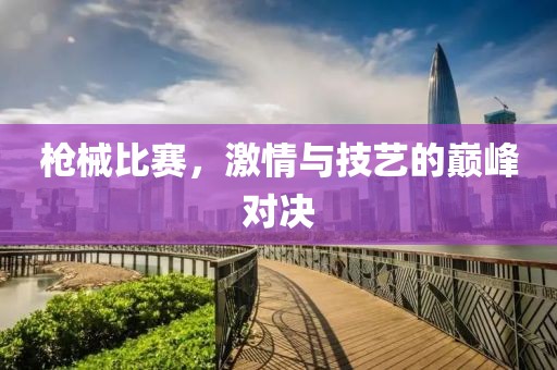 枪械比赛，激情与技艺的巅峰对决