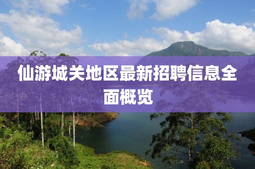 仙游城关地区最新招聘信息全面概览