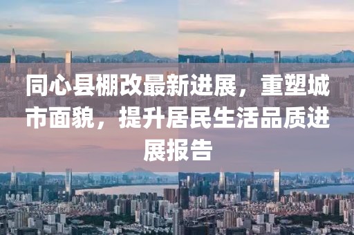 同心县棚改最新进展，重塑城市面貌，提升居民生活品质进展报告