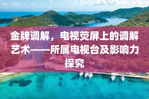 金牌调解，电视荧屏上的调解艺术——所属电视台及影响力探究