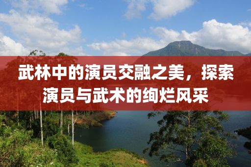 武林中的演员交融之美，探索演员与武术的绚烂风采