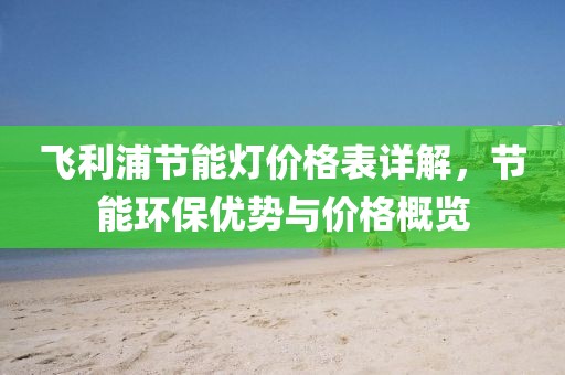 飞利浦节能灯价格表详解，节能环保优势与价格概览