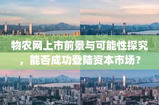 物农网上市前景与可能性探究，能否成功登陆资本市场？