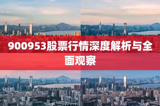900953股票行情深度解析与全面观察