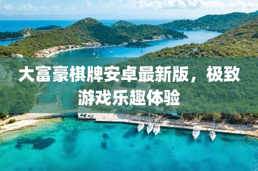 大富豪棋牌安卓最新版，极致游戏乐趣体验