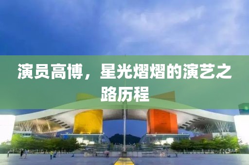 演员高博，星光熠熠的演艺之路历程