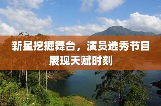 新星挖掘舞台，演员选秀节目展现天赋时刻